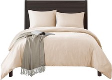 800 Thread Count Ivory Queen Duvet Cover Set, 100 Long Staple Egyptian Cotton