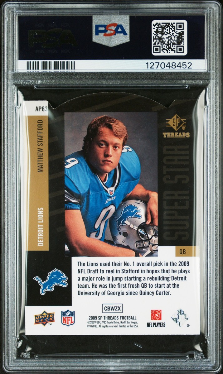 【送料込】美品　スタッフォード 2009 SP Threads - Sp Superstar Die-Cuts Matthew Stafford #AP63 (RC