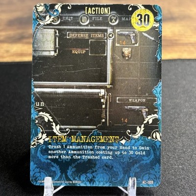 Resident Evil Deck Building Game Item Management AC-009 Action Replacement Card