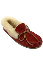 Minnetonka Women's Alpine Sheepskin Moc Slipper Red