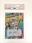 DRAKE MAYE 2024 TOPPS CHROME ALL-ETCH ROOKIE RUSH AQUA AUTO /199 PSA 10 Q1739