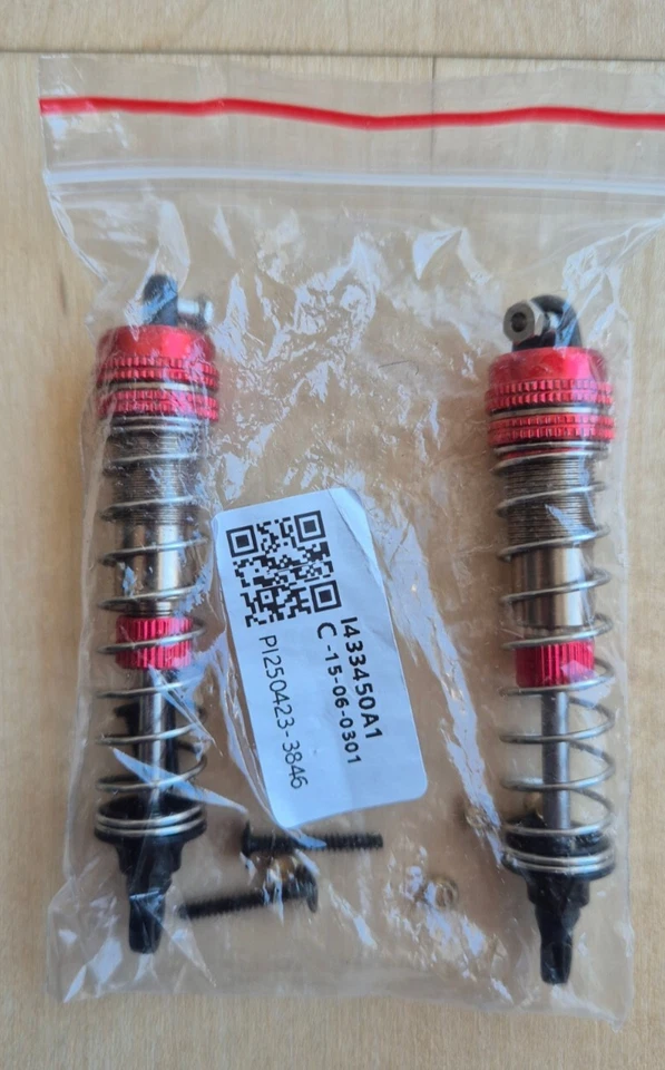 6 Stk. echte, rote Öldruck Stoßdämpfer , RC car, XLH, Xinlehong s-idee 9125 - Bild 4 von 4