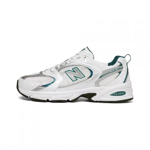 Sneakers NB 530 bianche argento sportive casual mesh morbide moda UK*-* - Foto 17 di 30