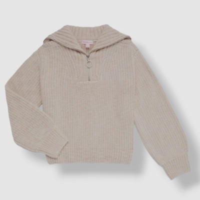 ★MAC MOC★ Sahara Net Type Vintage Fisherman 3 Color 2cm $71 Design History Girl's Pink Zip Fisherman Sweater Size L