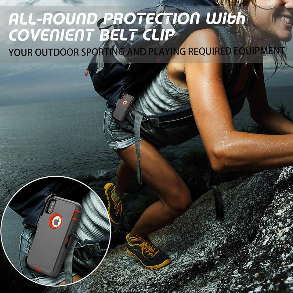 SHOCKPROOF ARMOR RUGGED Stand Clip Holster FULL BODY Case Cover SCREEN PROTECTOR - Image 4 of 4
