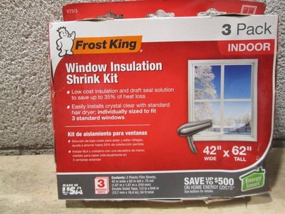 NEW box of Frost King Indoor Window Insulation Kit (3 per Pack)