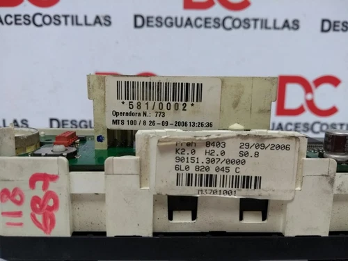 6L0820045C Comando Riscaldamento per SEAT IBIZA (6L1) Cool 2007 118687 - Foto 2 di 3