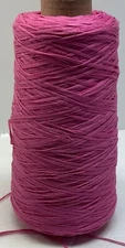Lucci Yarns Cotton Tape Yarn Cone Unit of 1 Mercerized Pink 1,043 Yards New