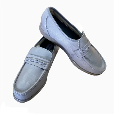 Stacy Adams Gray Loafers with Textured Upper and Square Toe Stacy adams gray loafers - Gem main image 3