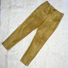 Vintage 90s High Rise Suede Leather High Rise Pants