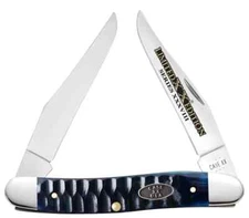 CASE XX 53985 MUSKRAT POCKET KNIFE LIMITED XX EDITION GATOR JIG OCEAN BLUE BONE