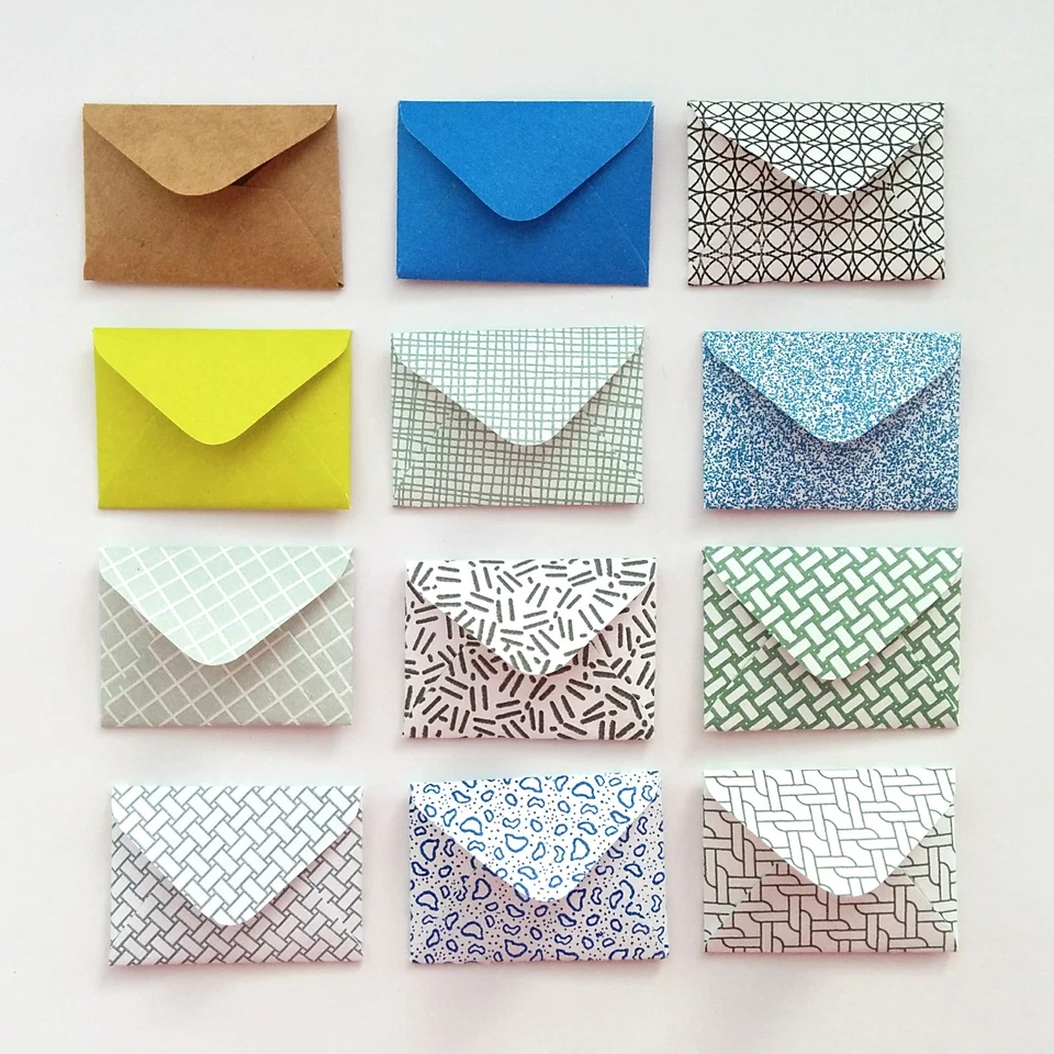 Super Mini Envelopes, mixed patterns, 3cm x 2cm, cute & mighty [ 40/pk ] - Image 3 of 4
