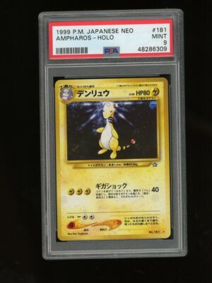Pokemon PSA 9 MINT 1999 Ampharos Neo Genesis Japanese Holo Rare