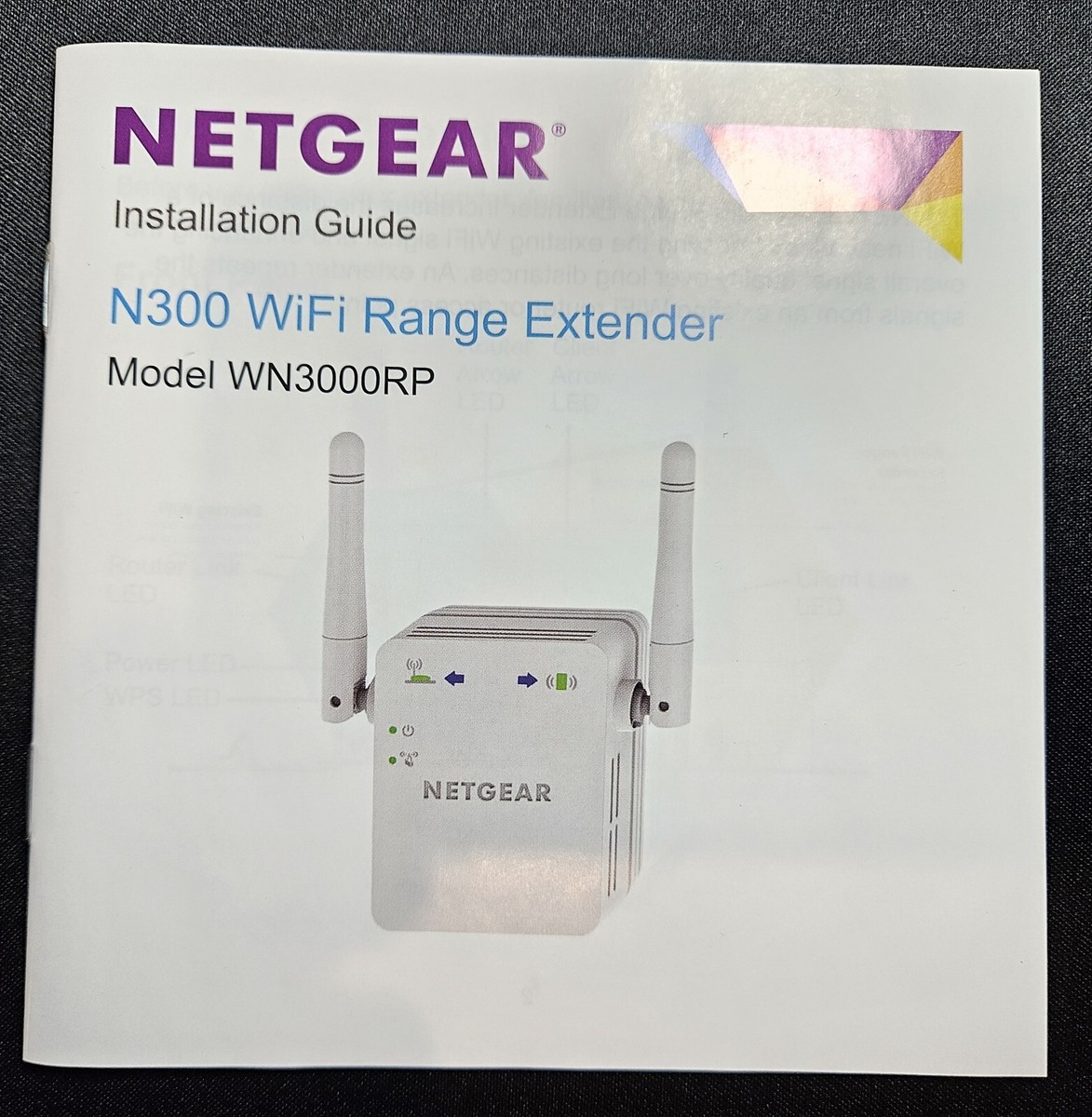 NETGEAR N300 Wall Plug Wi-Fi Range Extender (WN3000RP-2A1NAS) NIB