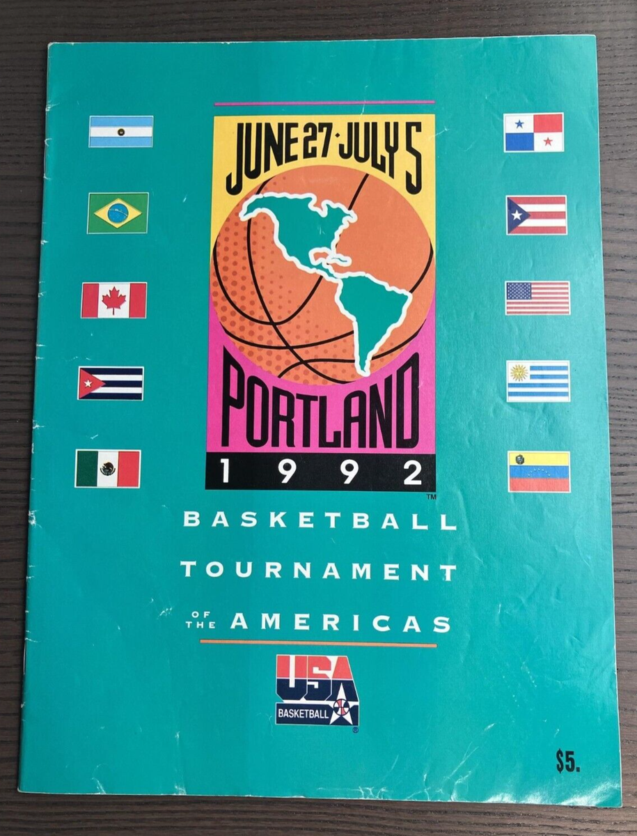 1992 Basketball Tournament of the Americas Program Dream Team USA