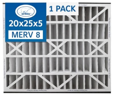 Trion Air Bear 255649-102 - Pleated Furnace Air Filter 20''x25''x5'' MERV 8