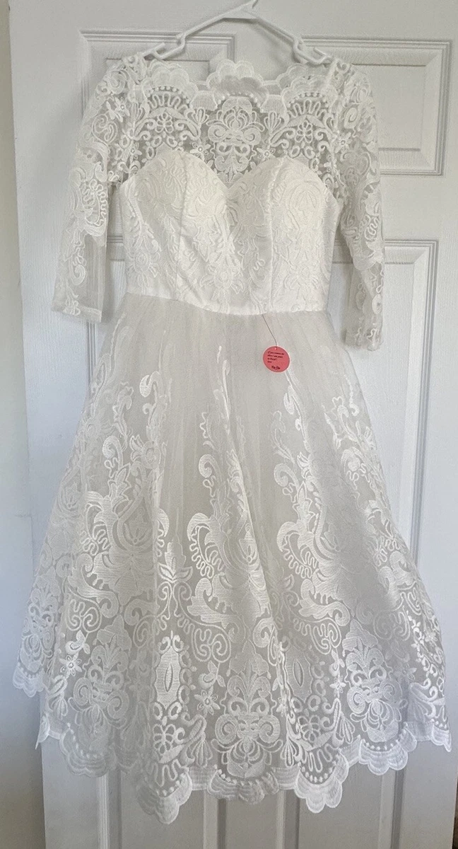 chi chi london white floral embroidered dress Floral Embroidered Mini Dress in White main image 1