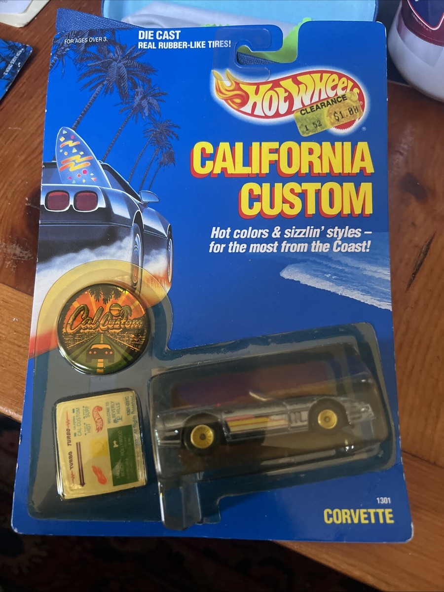 Hot Wheels California Custom Corvette Blue Real Riders 1:64