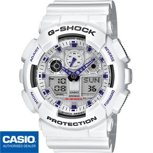 CASIO G-SHOCK GA-100A-7AER⎪GA-100A-7A⎪ORIGINAL⎪ENVIO CERTIFICADO⎪BLANCO⎪XL
