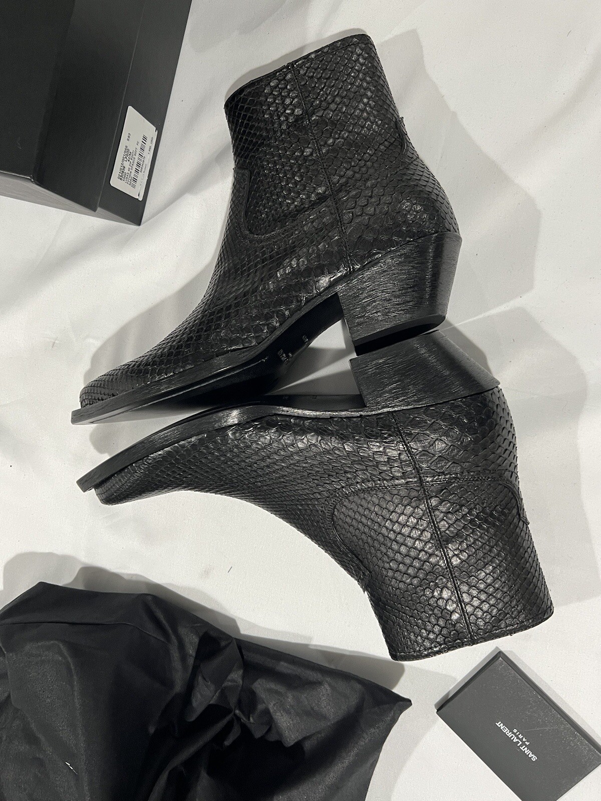 Stivali Saint Laurent uomo Lukas 40 Phyton. 42 5 9 5 $1990