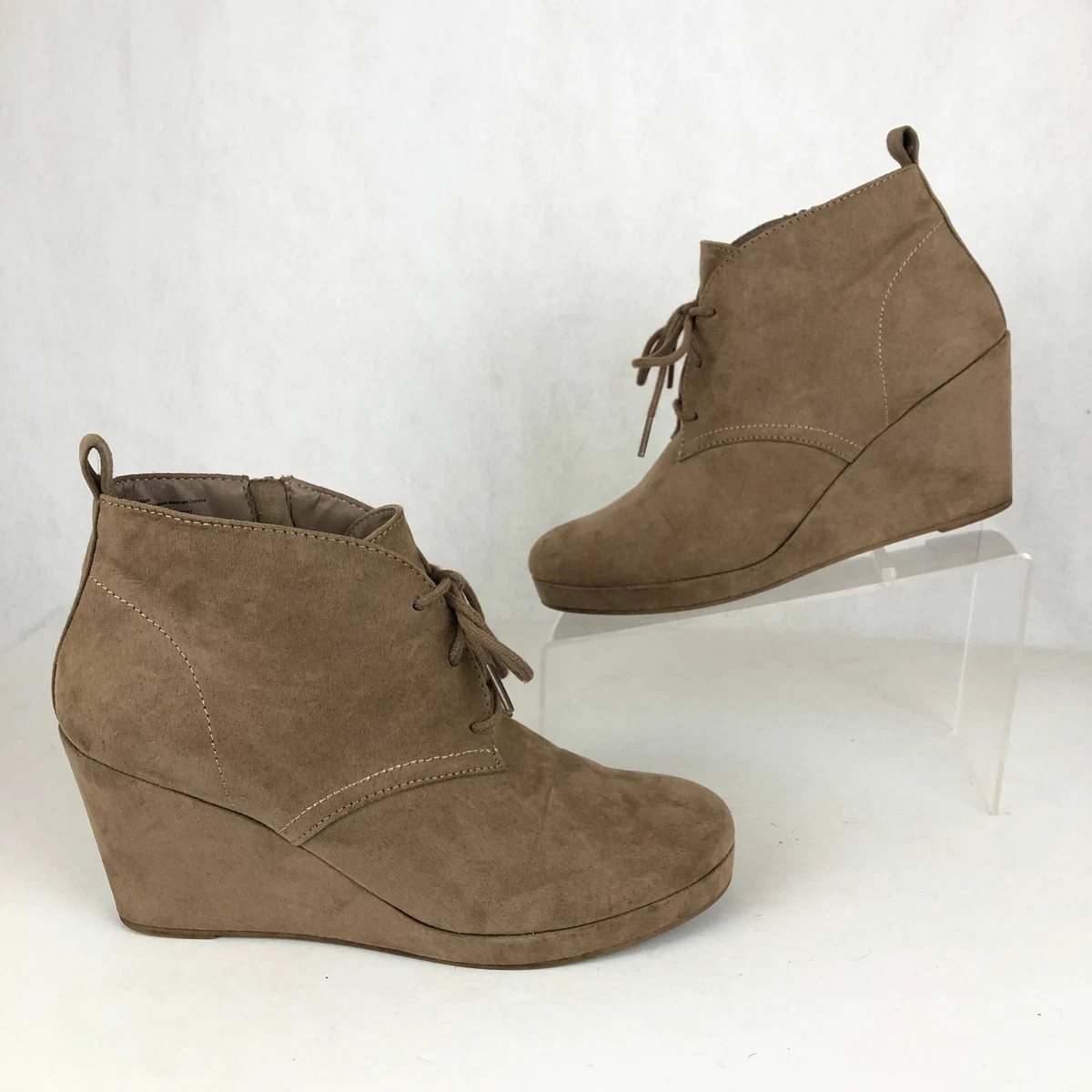 Tan booties deals wedge