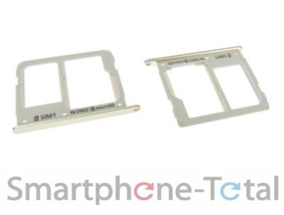 Samsung Galaxy A3 (2016) A310F Sim microSD Tray Halter Schublade, silber