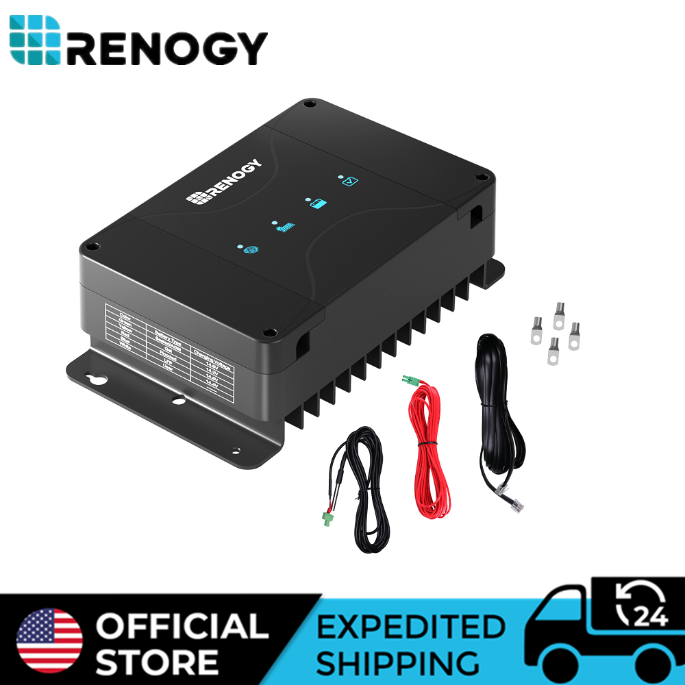Renogy 30A 50A 12V DC to DC On-Board Battery Charger with MPPT