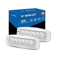 WFPOWER Flush Mount Boat LED Light Spreader, 2 Pack Marine LED Spotlights, 6 ...