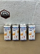 Hygrade by Satco S8396 Triple Tube Compact Fluorescent, 3000k, 13w - Lot of 4