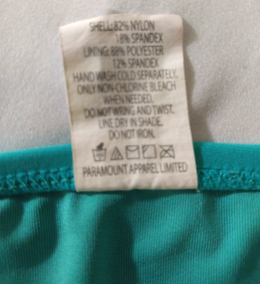 ぐち QUEACH SWIMSUIT BIKINI BOTTOM TEAL GREEN TIE SIDES LINED STRETCH
