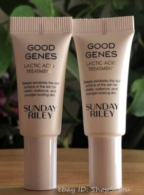 Lot of 2 SUNDAY RILEY Good Genes Lactic Acid Treatment Travel Size 0.17 oz 5 mL