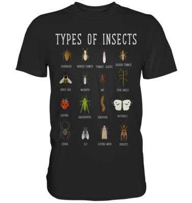 Insektenarten Entomologie Insekten T-Shirt