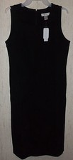 NWT WOMENS christopher & banks PONTE KNIT LITTLE BLACK DRESS SIZE 6