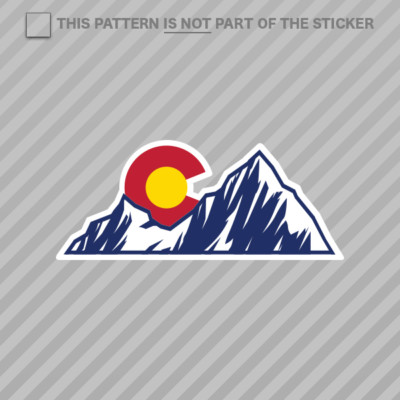 Colorado Mountain Sun Sticker Vinyl CO Mountains Denver Boulder Native