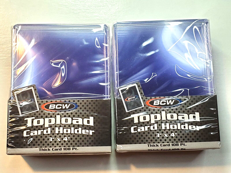 20 Thick 3 X 4 Ultra Clear 108pt 2.75mm Rigid Pro Top Loaders BCW - 2 pkgs of 10