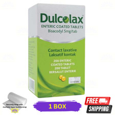 1 X Dulcolax Tablets 200's Bisacodyl 5mg Effective Constipation Relief Free Ship