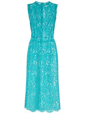 DOLCE&GABBANA Blue Lace Midi Dress New & Authentic