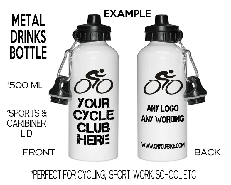 Personalised bike water bottles clearance