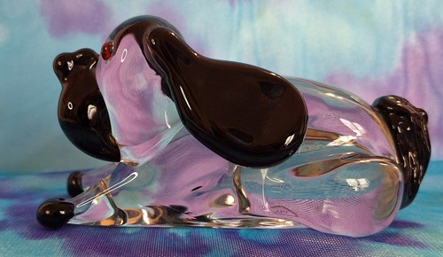 Vintage Murano Glass Bloodhound Hound Puppy Dog - Picture 5 of 11