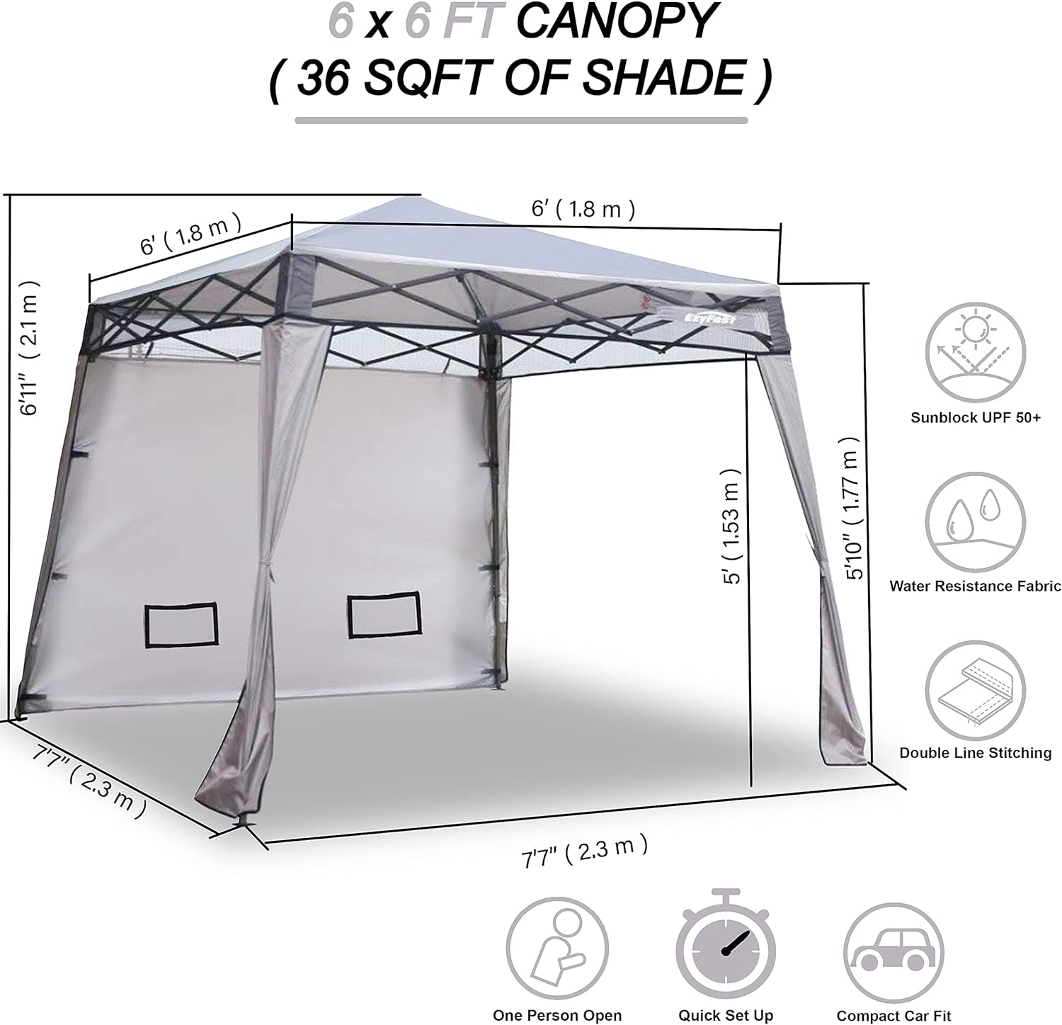 Compact Pop up Canopy Tent, Collapsible Instant Shelter,Portable Sports