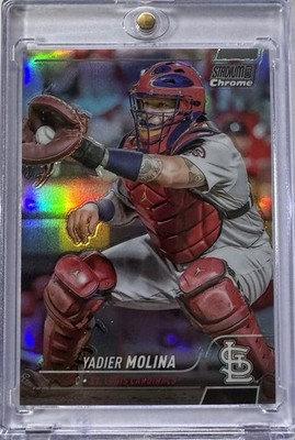 YADIER MOLINA RARE TOPPS CHROME STADIUM CLUB REFRACTOR INVESTMENT CARD CARDINALS
