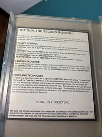 NES Top Gun The Second Mission Cartridge + Case, Tested/works.