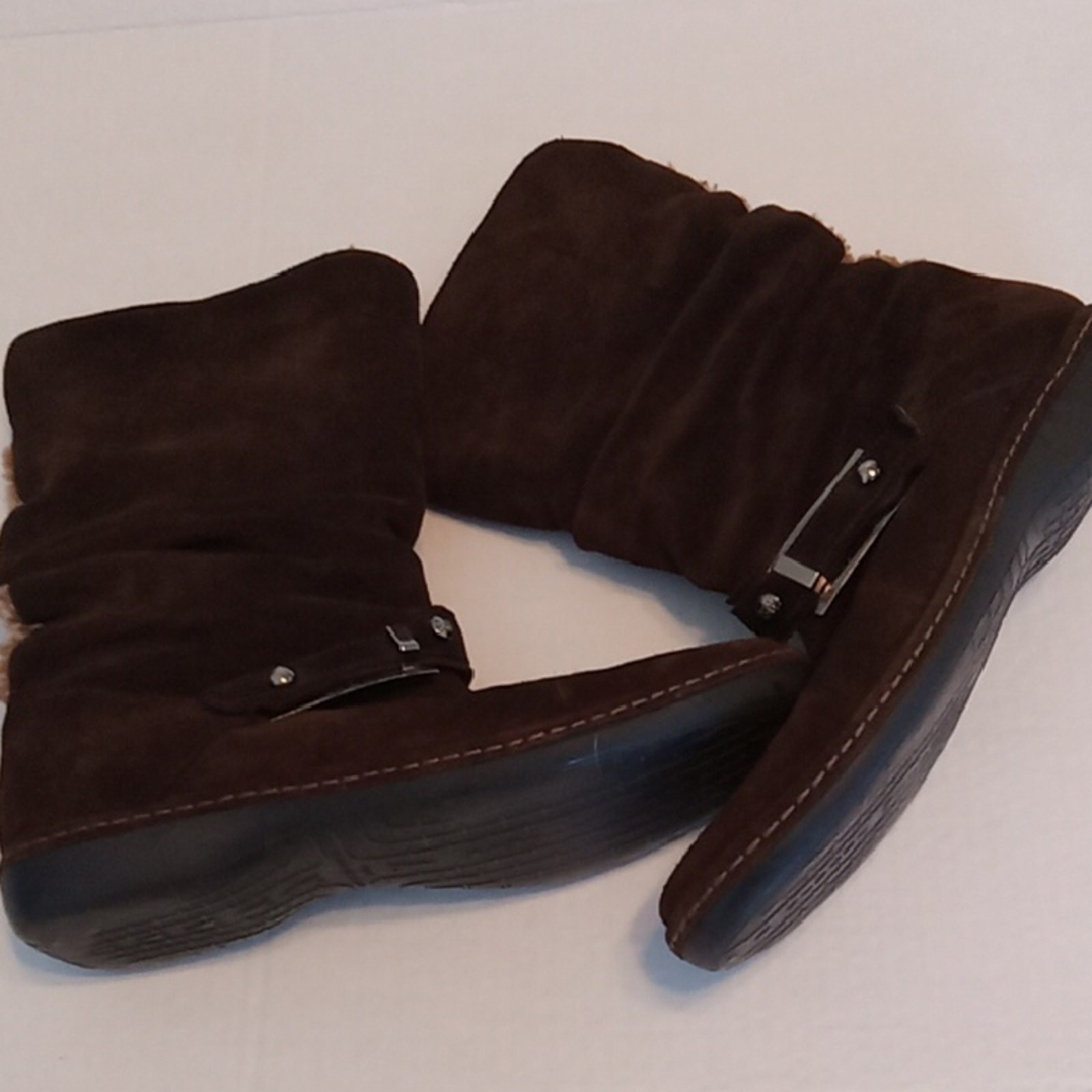 Stuart Weitzman Mid-Calf Women's Size 8.5 Brown Suede Boots. Warm, Casual