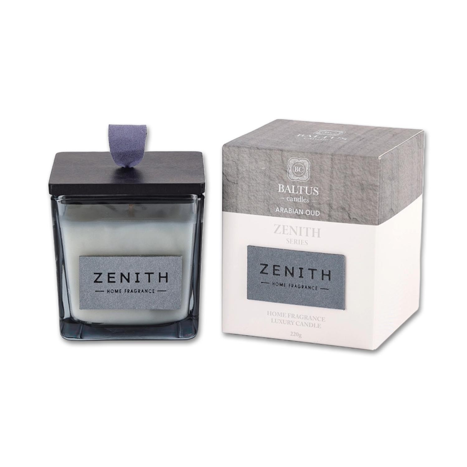 Zenith Series 220g Baltus Sences Scented Candle Jar Arabian Oud Aromatherapy