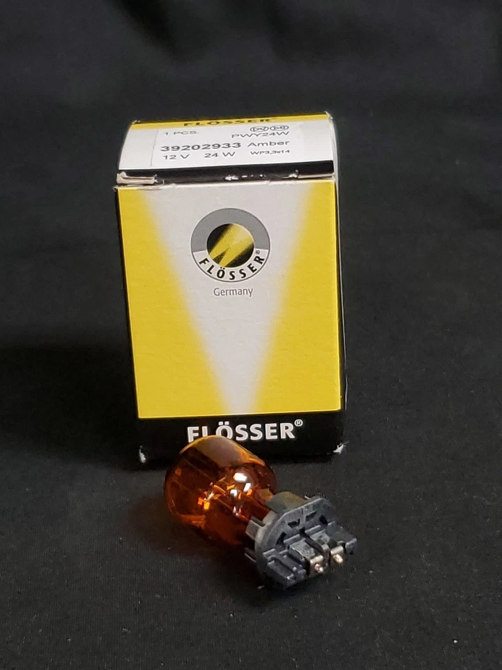 Lámpara de repuesto de luz de señal de giro frontal Flosser PWY24W 12174NA 24W de 24 W OEM Foto 2 de 4