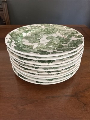 10 Quadrifoglio Ceramica La Primula Dinner Plate Green Grape Leaves 10.25'' ****