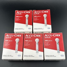 Accu-Chek Softclix Lancets 500ct NEW AND SEALED 5 Boxes of 100x Each 2027/2028