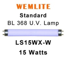 2 x Wemlite T8 18 x 1 Dia. 15w U.V. Lamp (LS15WX-W) BL T8