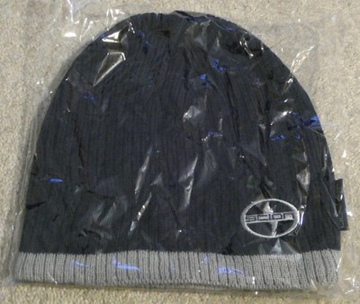 SEALED Promotional Scion Logo Blue Beanie Hat Gray Trim Headwear Toyota