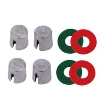 4pcs Car Battery Post Terminal Shims with Positive Negative Identification,